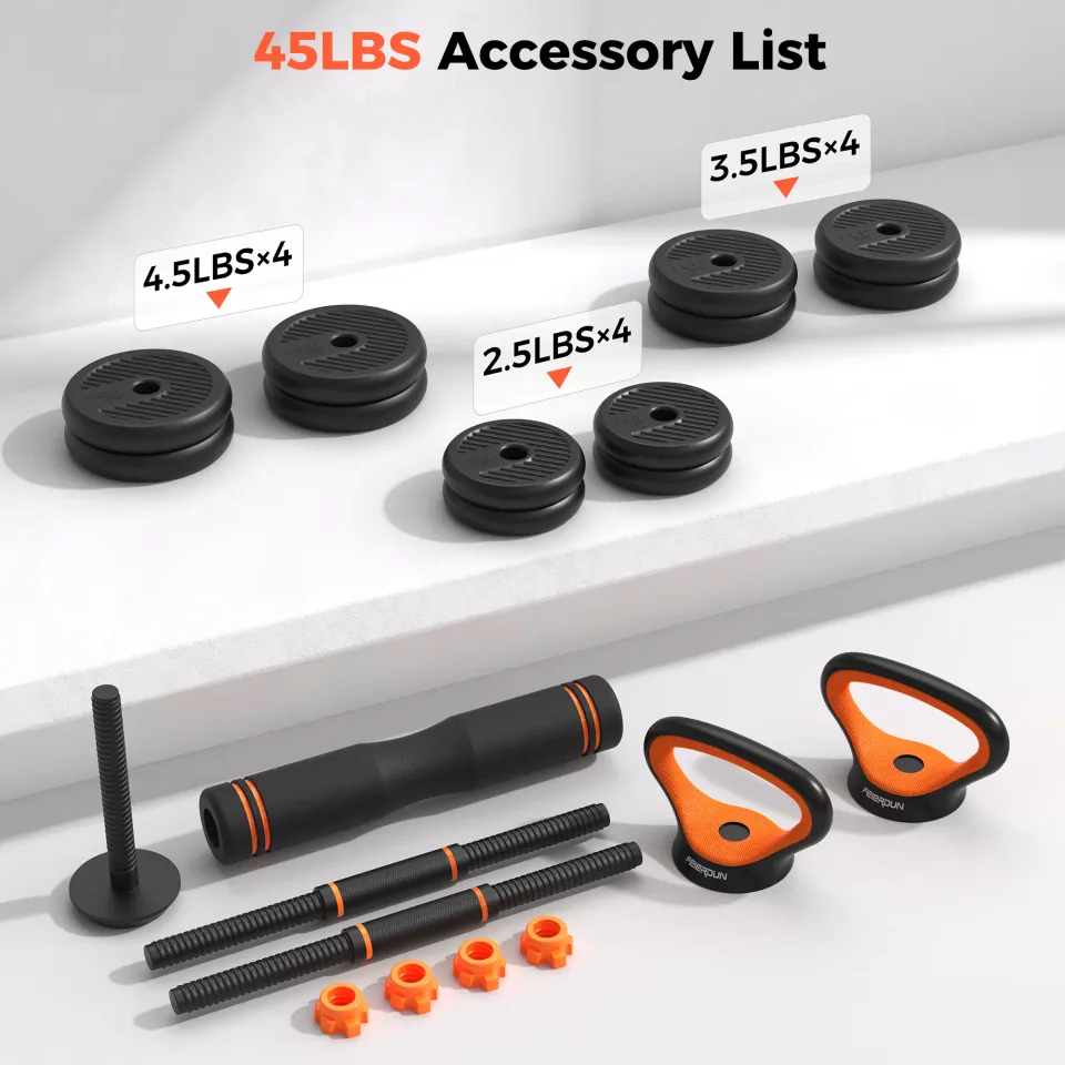FEIERDUN DS2 5-in-1 Adjustable Dumbbell Set