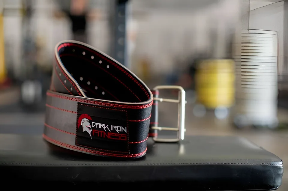 Dark Iron Fitness Genuine Leather Weightlifting Belt (4-Inch)